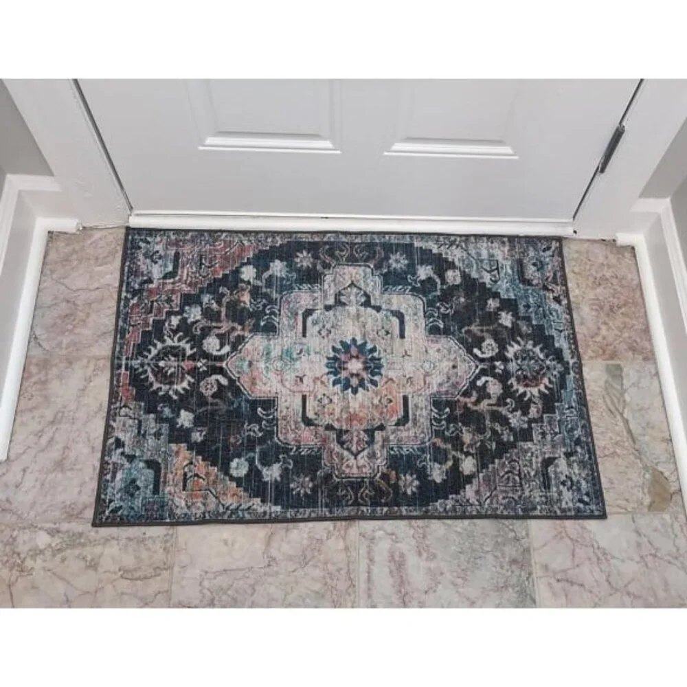New Washable Indoor Doormat, Non Slip Retro Floor Mat 24